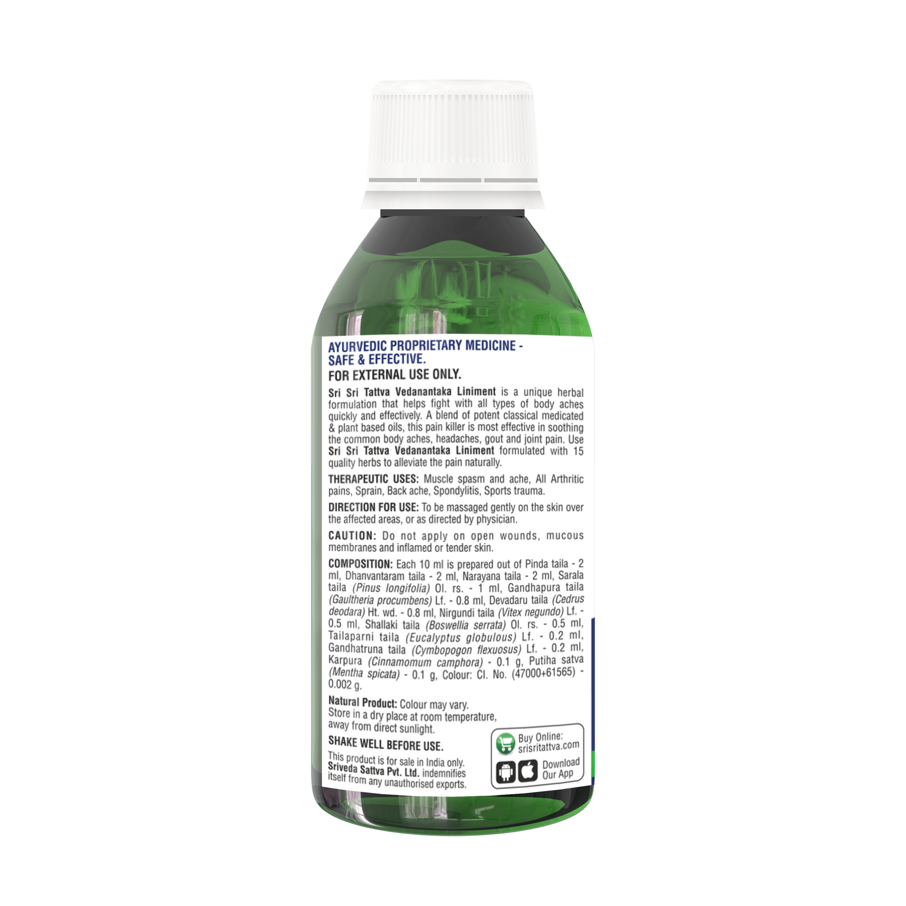 Vedanantaka Liniment | Provides Soothing Comfort for Minor Aches | 60 ml