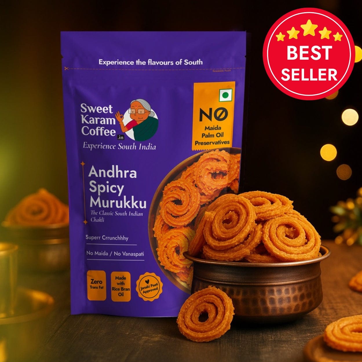 Andhra Murukku (Classic Crunch)