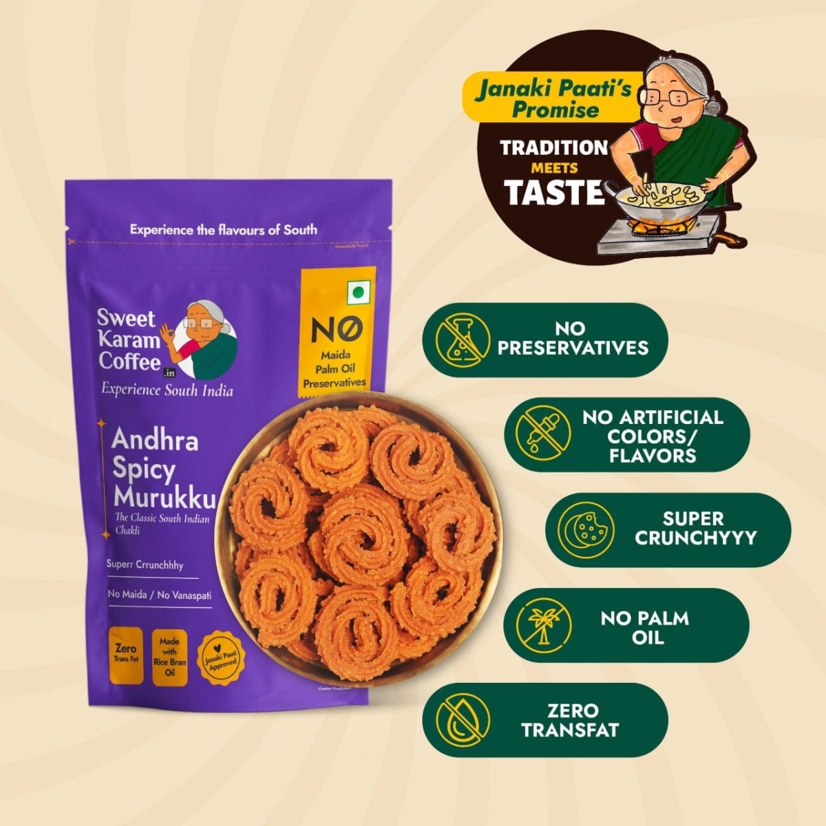 Andhra Murukku (Classic Crunch)