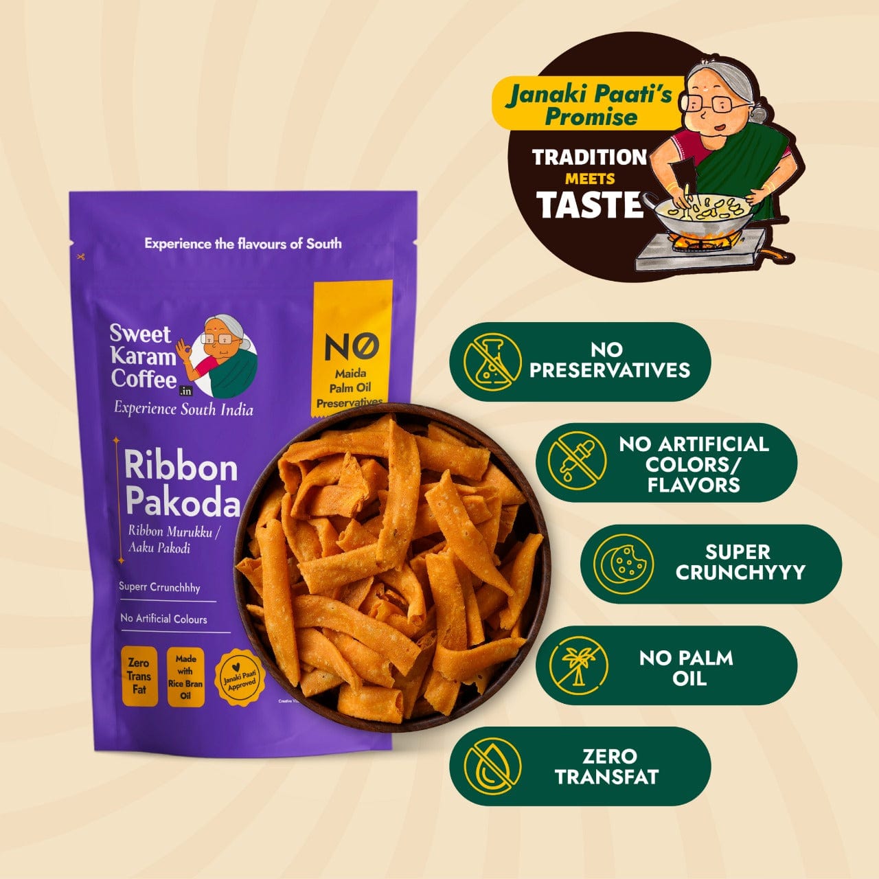Ribbon Pakoda (Ribbon Murukku)
