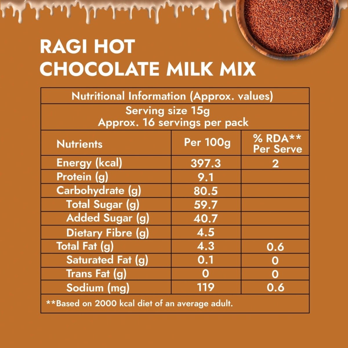 Ragi Hot Chocolate Milk Mix