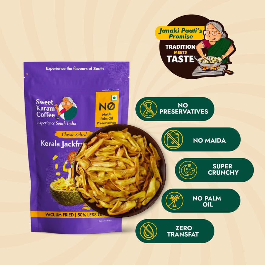 Kerala Jackfruit Chips - Vacuum Fried | 50% Less Oil (Summer Special☀️)