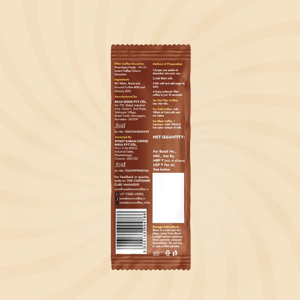 Instant Filter Coffee Decoction – Perfect for Hot or Cold Coffee⏱️