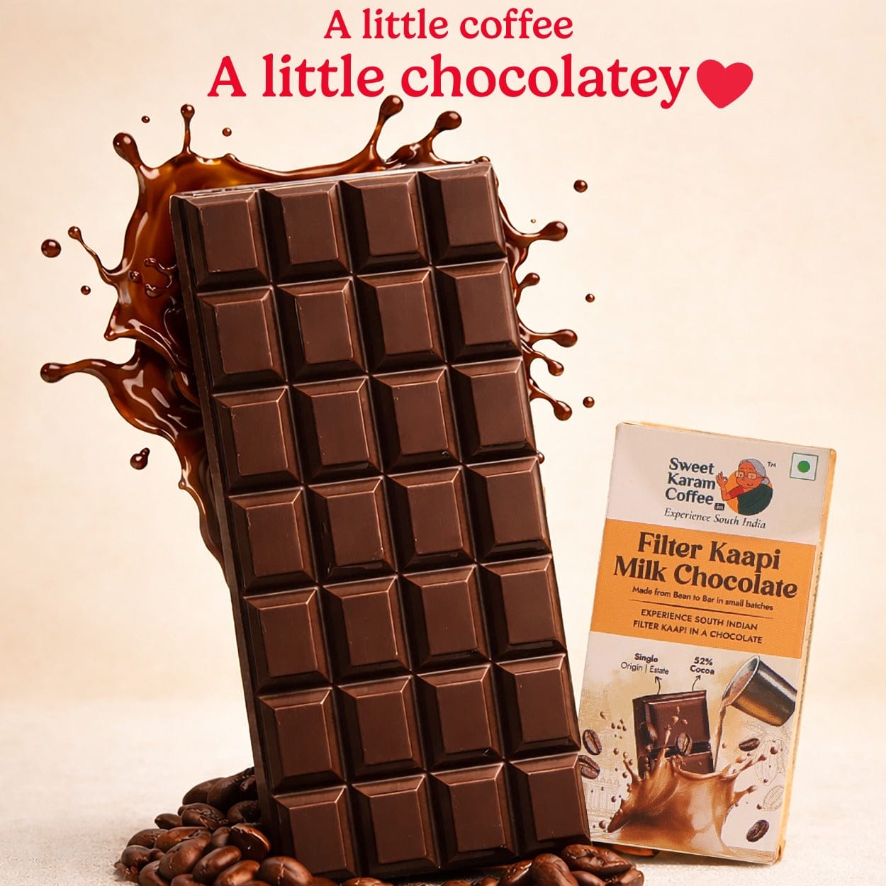 Filter Coffee Milk Chocolate Bar (52% Cocoa)