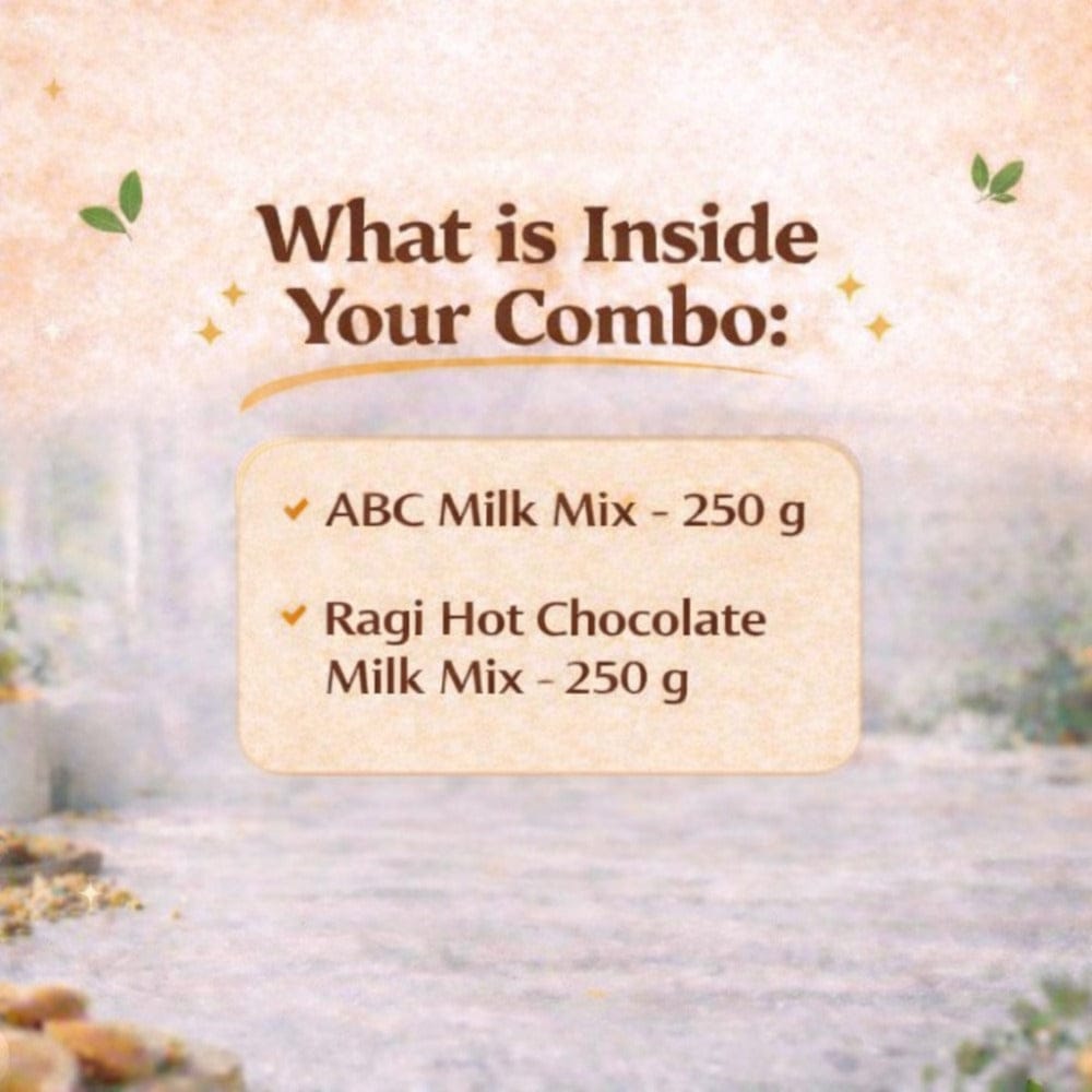 ABC + Ragi Hot Chocolate Milk Mix Combo