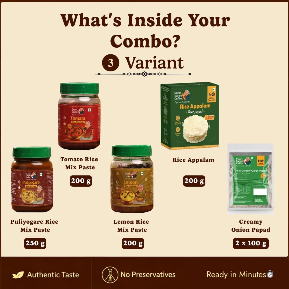 Rice Mix Paste Combo (Ready in Minutes⏱️)