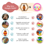 Wooden Rattle - Hexagon