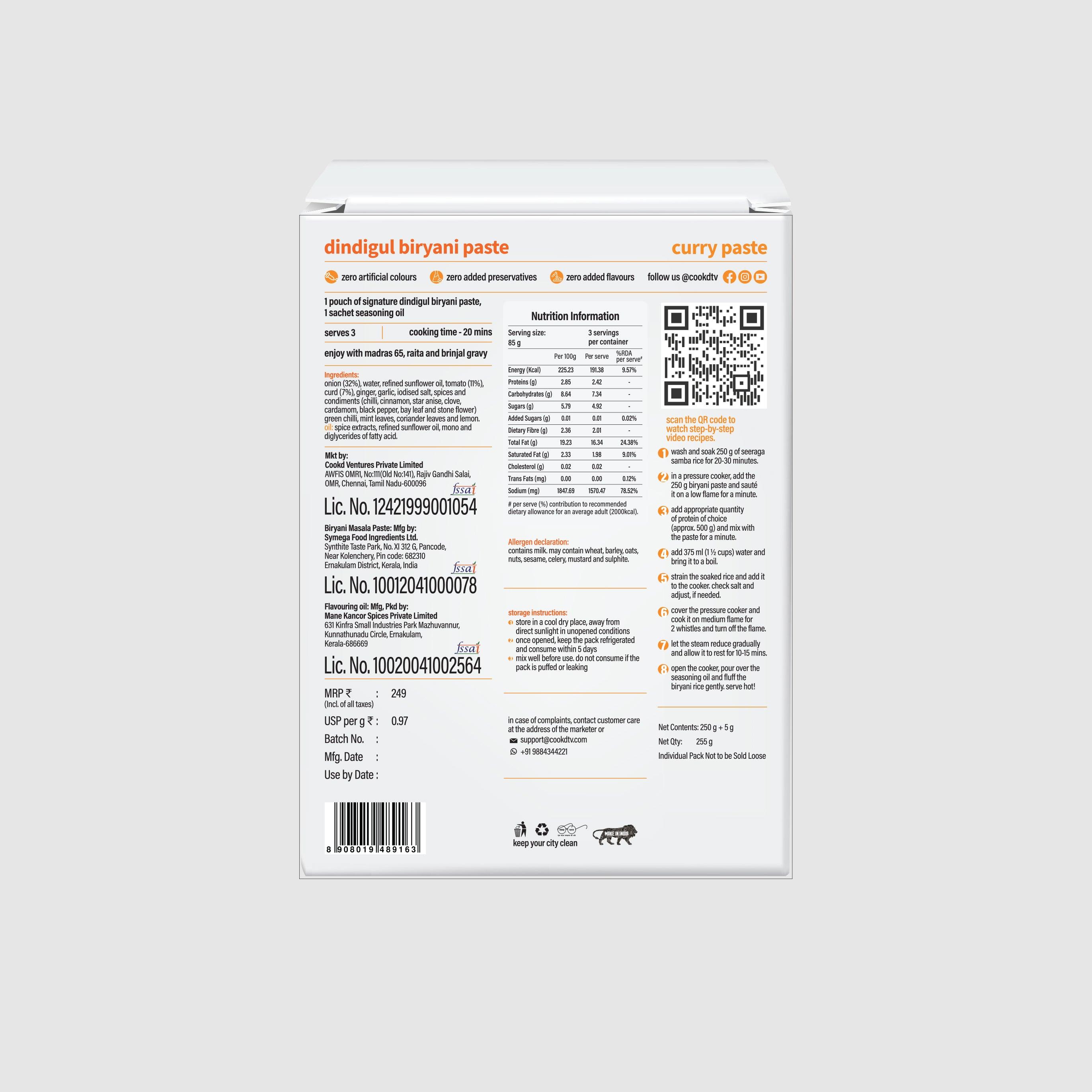 Dindigul Biryani (Preservative Free)