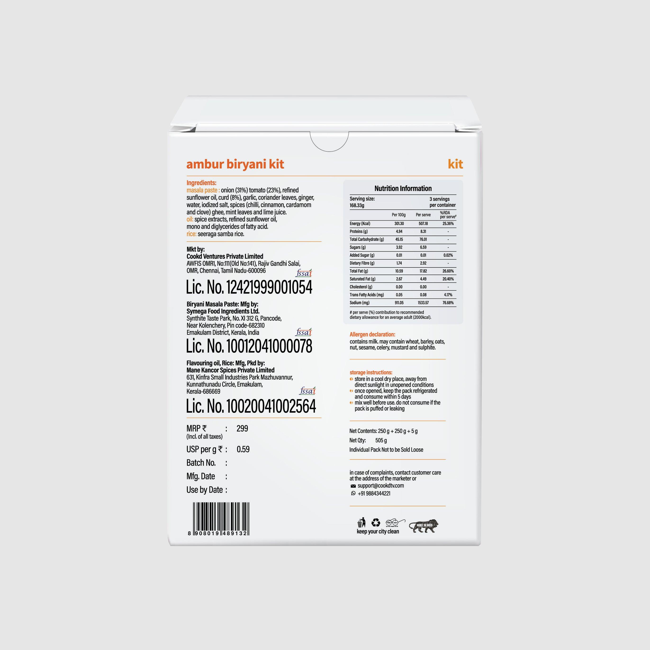 Ambur Biryani (Preservative Free)