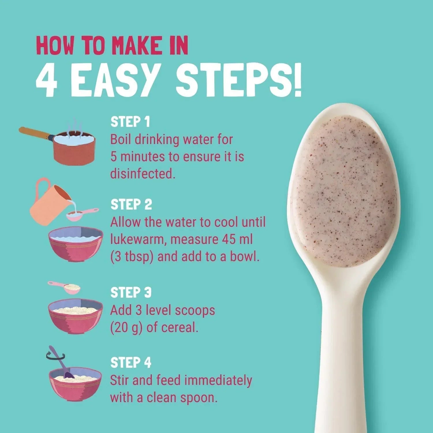 Banana, Ragi and Rice Cereal with Milk