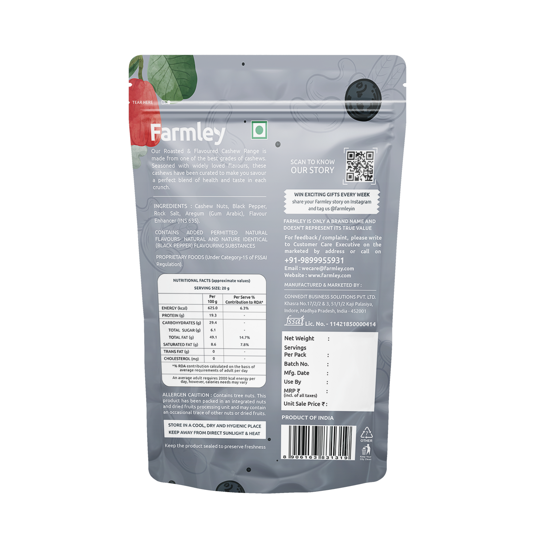 Roasted and Flavored Cashews 150 g