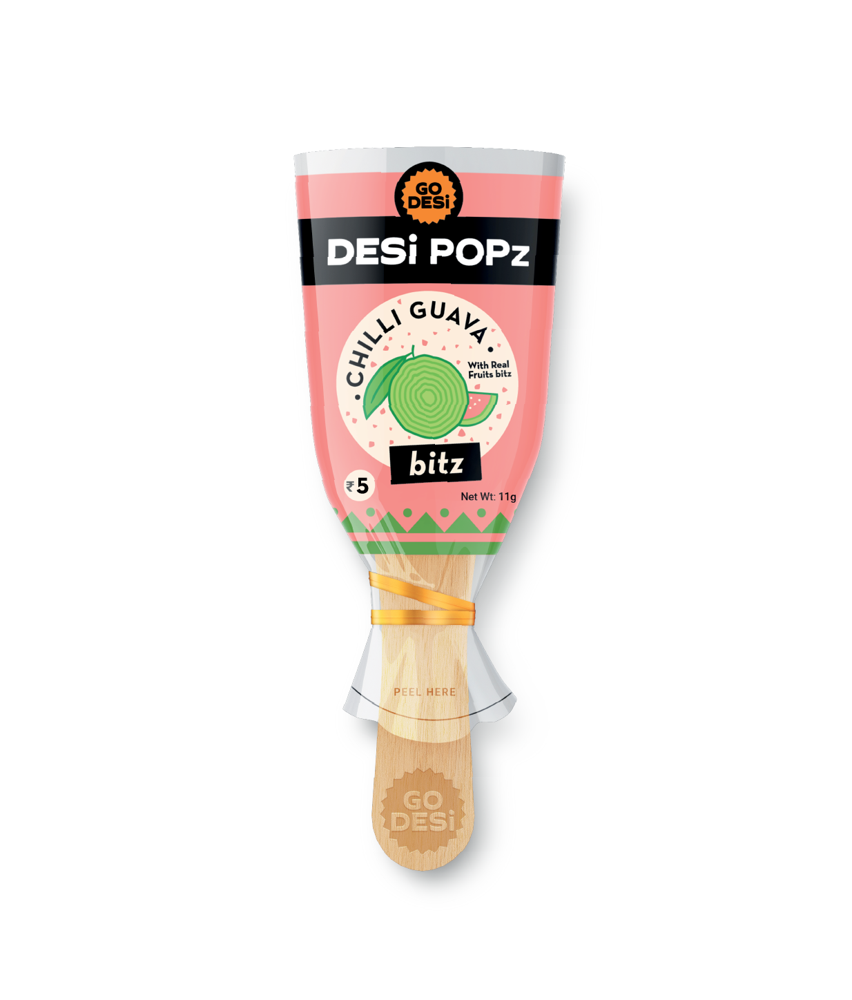 DESi Popz Bitz Chilli Guava | Made with Jaggery | Pack of 50