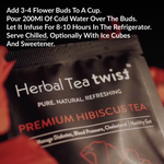 Pack of 2 Herbal Flower Teas | Hibiscus Tea & Blue Pea Tea | 120 Servings