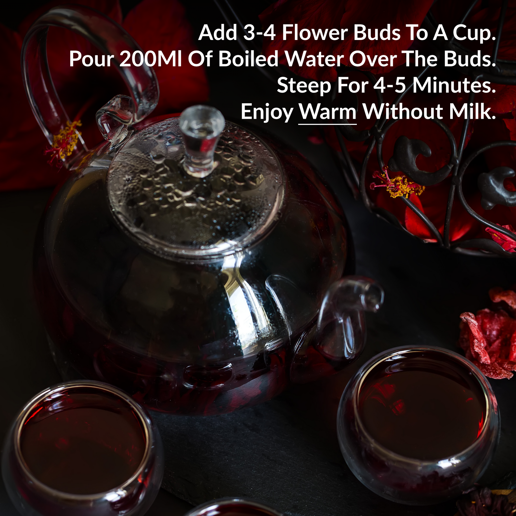 Pack of 2 Herbal Flower Teas | Hibiscus Tea & Blue Pea Tea | 120 Servings