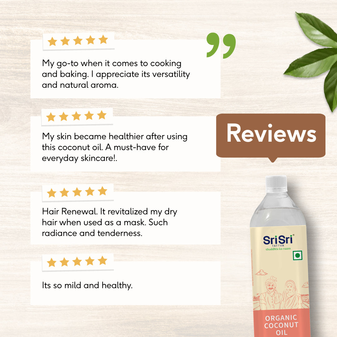 Organic Coconut Oil Bottle - Cold Pressed | Unrefined | 500 ml