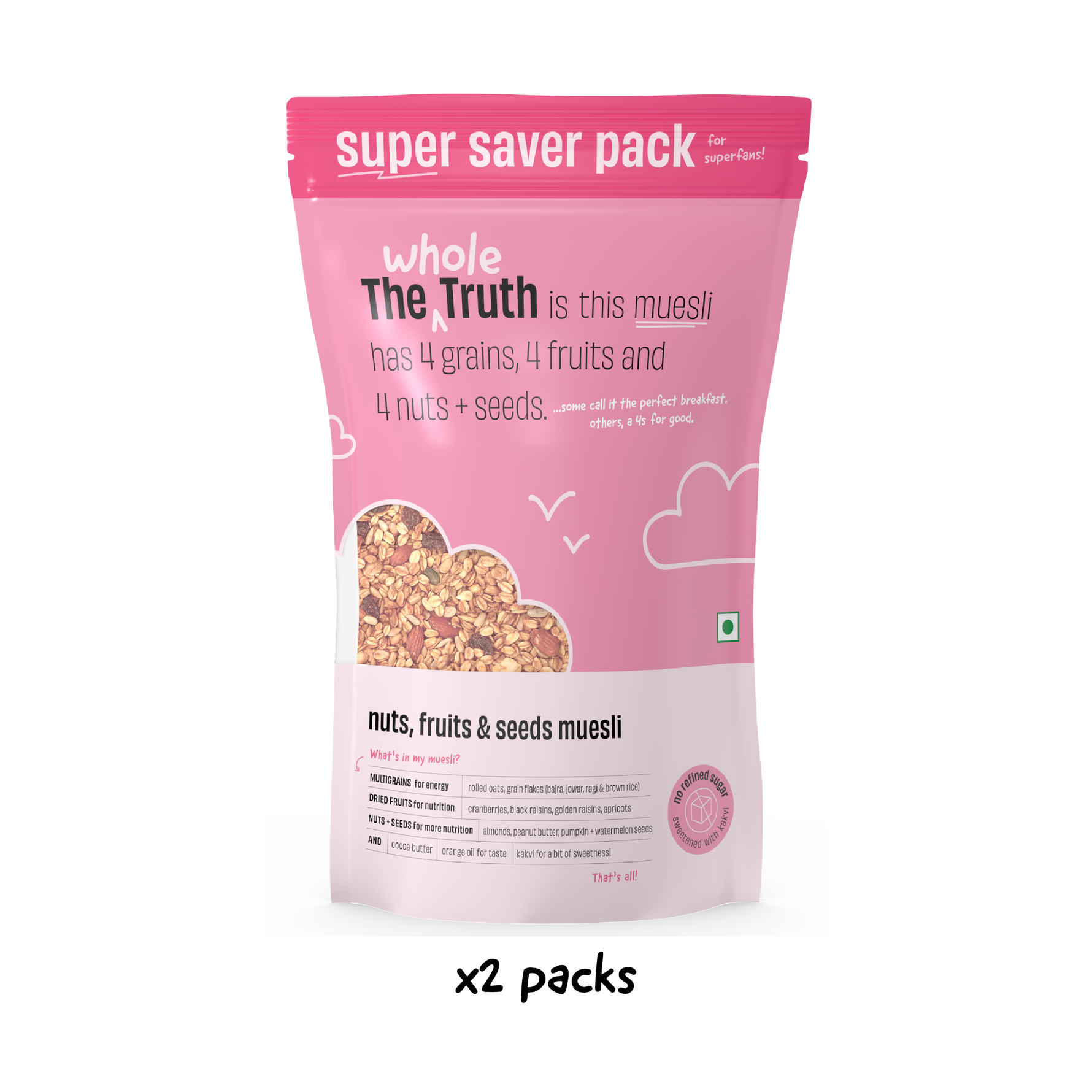 Nuts, Fruits & Seeds - Super Saver Pack of 1.5kg