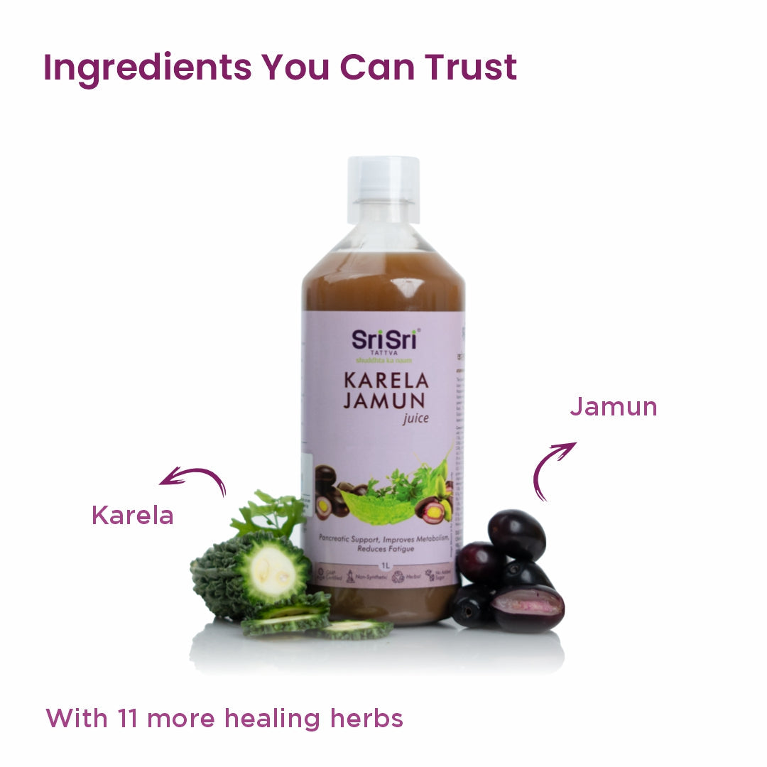 Karela Jamun Juice | Supports Metabolic Balance, Energy & Overall Wellness | 1 L