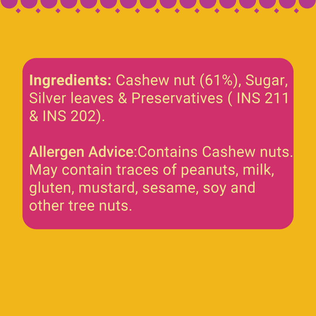 Premium Kaju Katli | Made with 61% Cashews