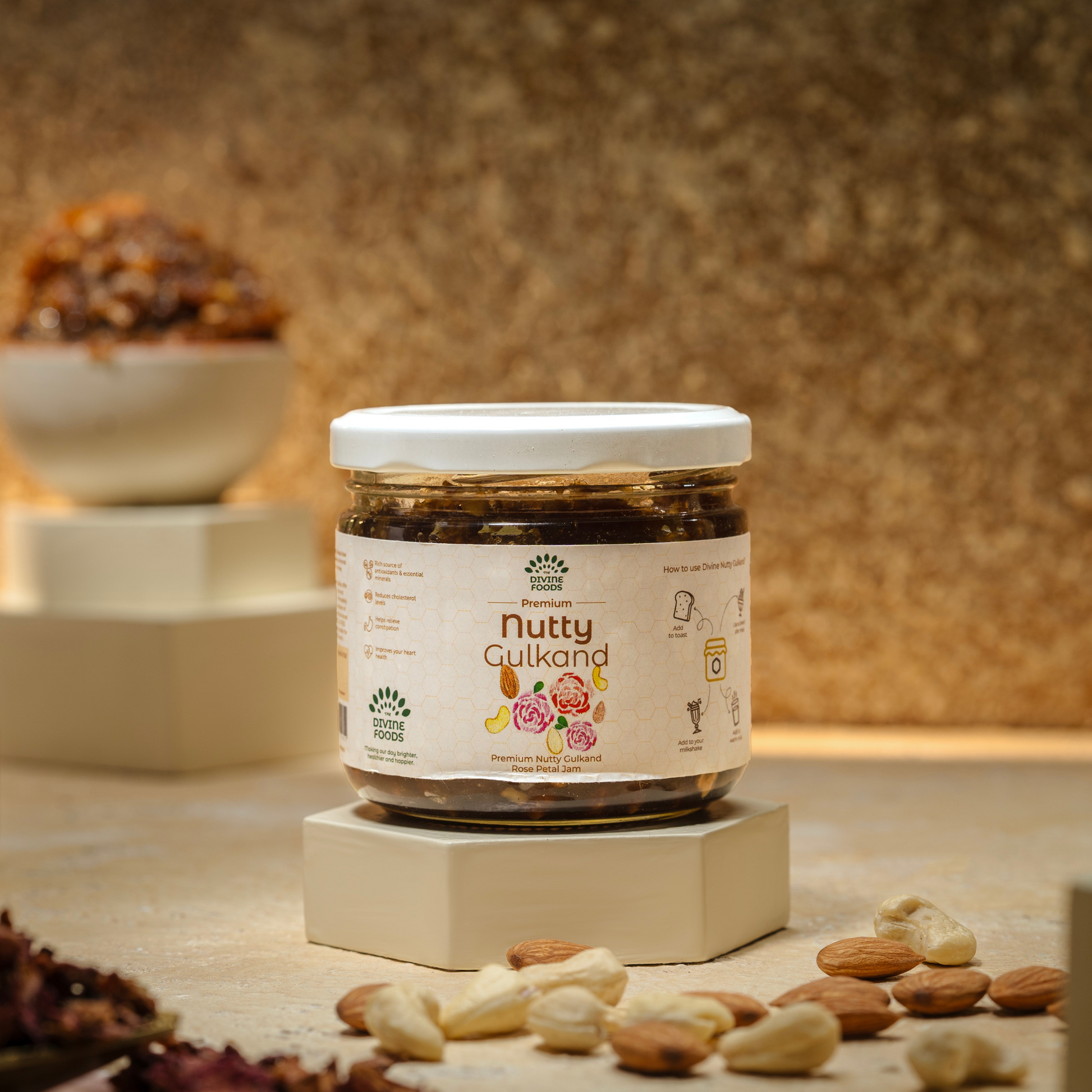 Nutty Gulkand- Crunchy & Healthy Gulkand with Benefits of Nuts