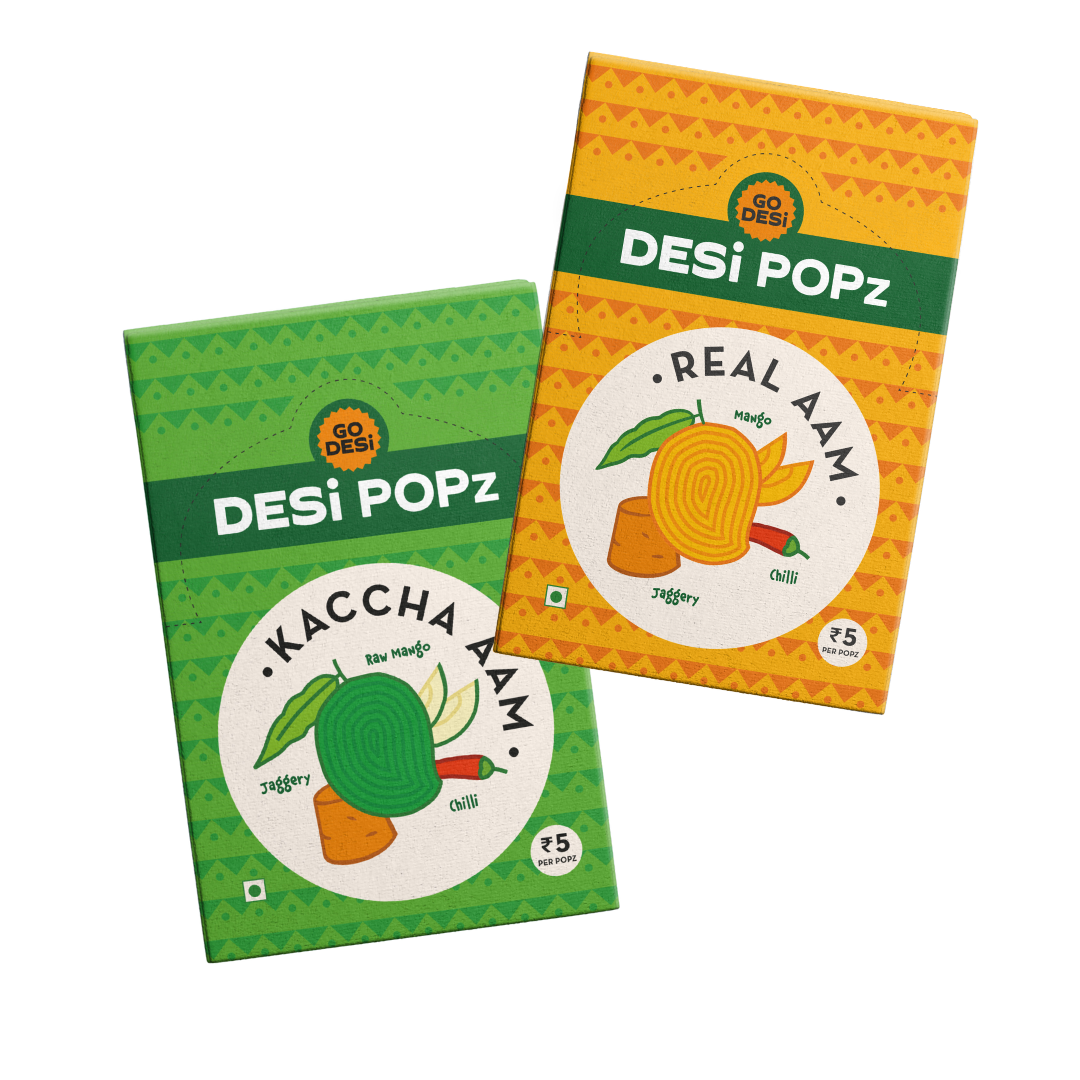 DESi Popz Aam Combo | Real Aam & Kaccha Aam | Pack of 50
