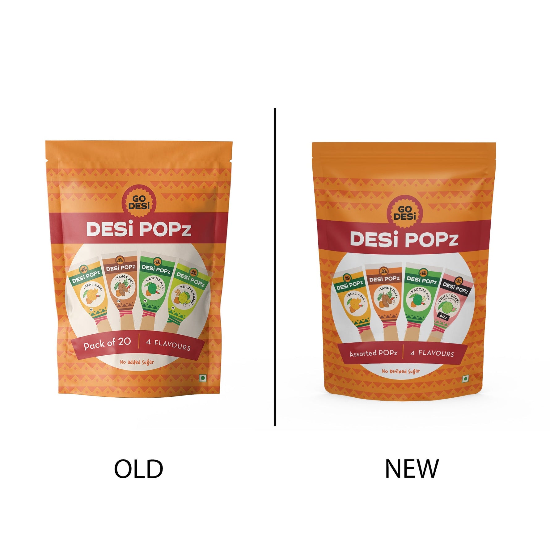 DESi Popz Assorted Pack x2 | 4 Flavours | Pack of 20