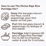 Raja Rice Porridge Mix (Karuppu Kavuni Kanji) for Weight loss and for Diabetes care 250 Gm