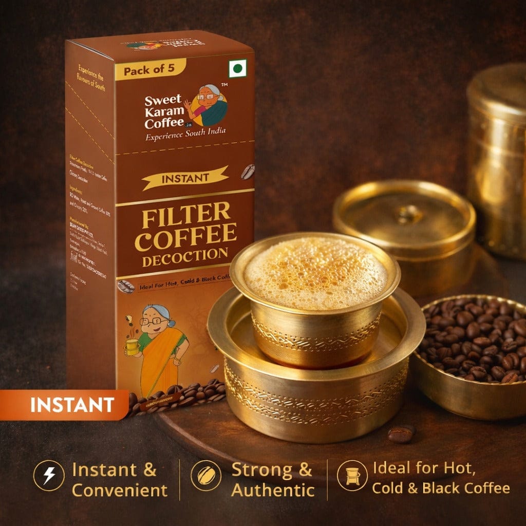 Instant Filter Coffee Decoction – Perfect for Hot or Cold Coffee⏱️