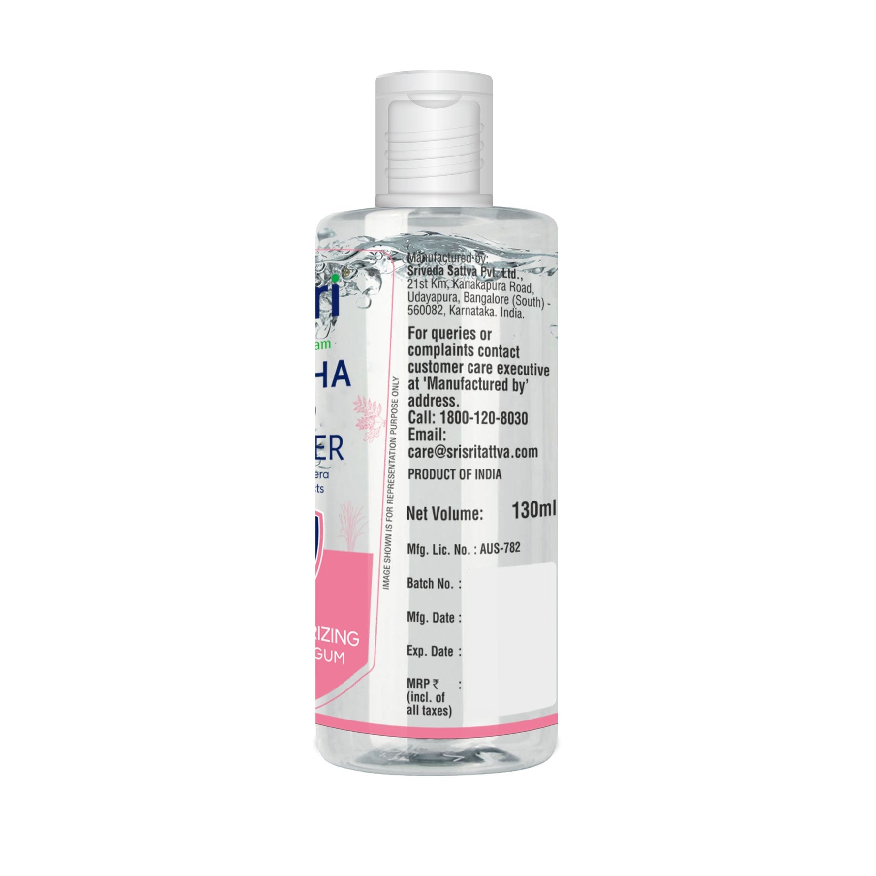 Swaccha Hand Sanitiser - Rose - 130 ml