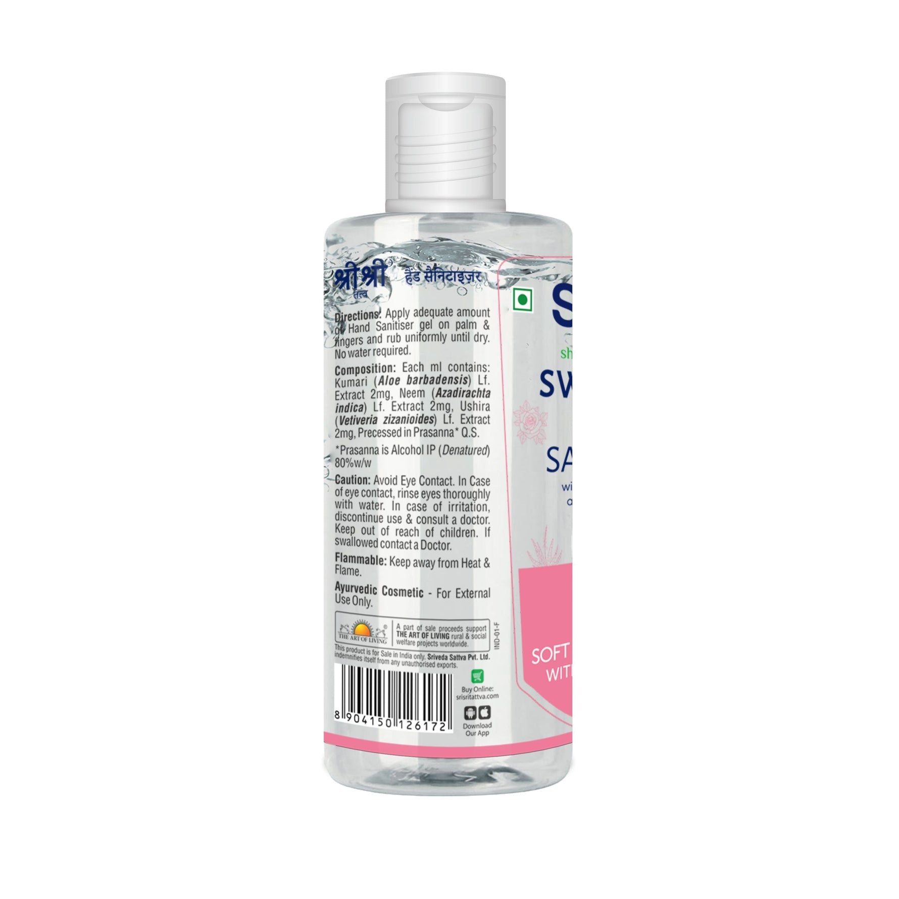 Swaccha Hand Sanitiser - Rose - 130 ml