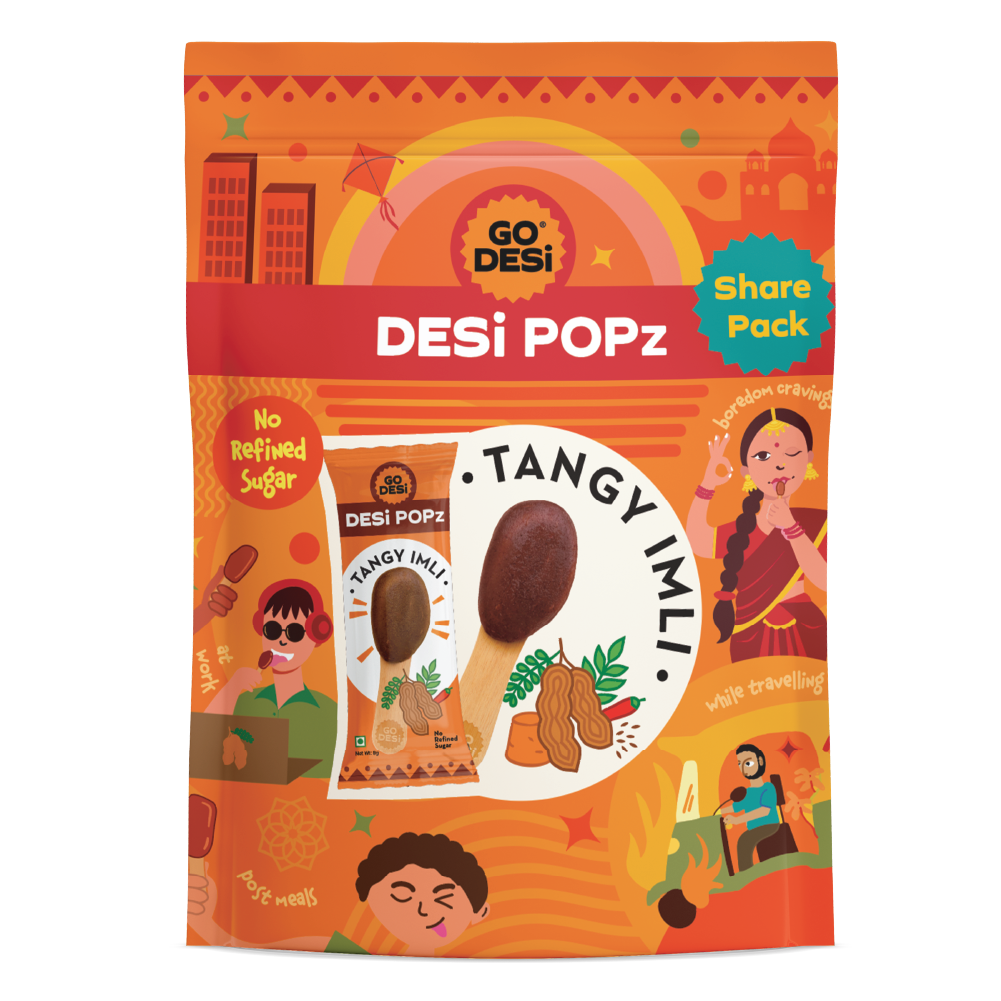 DESi Popz Tangy Imli | Made with Jaggery | Pack of 8