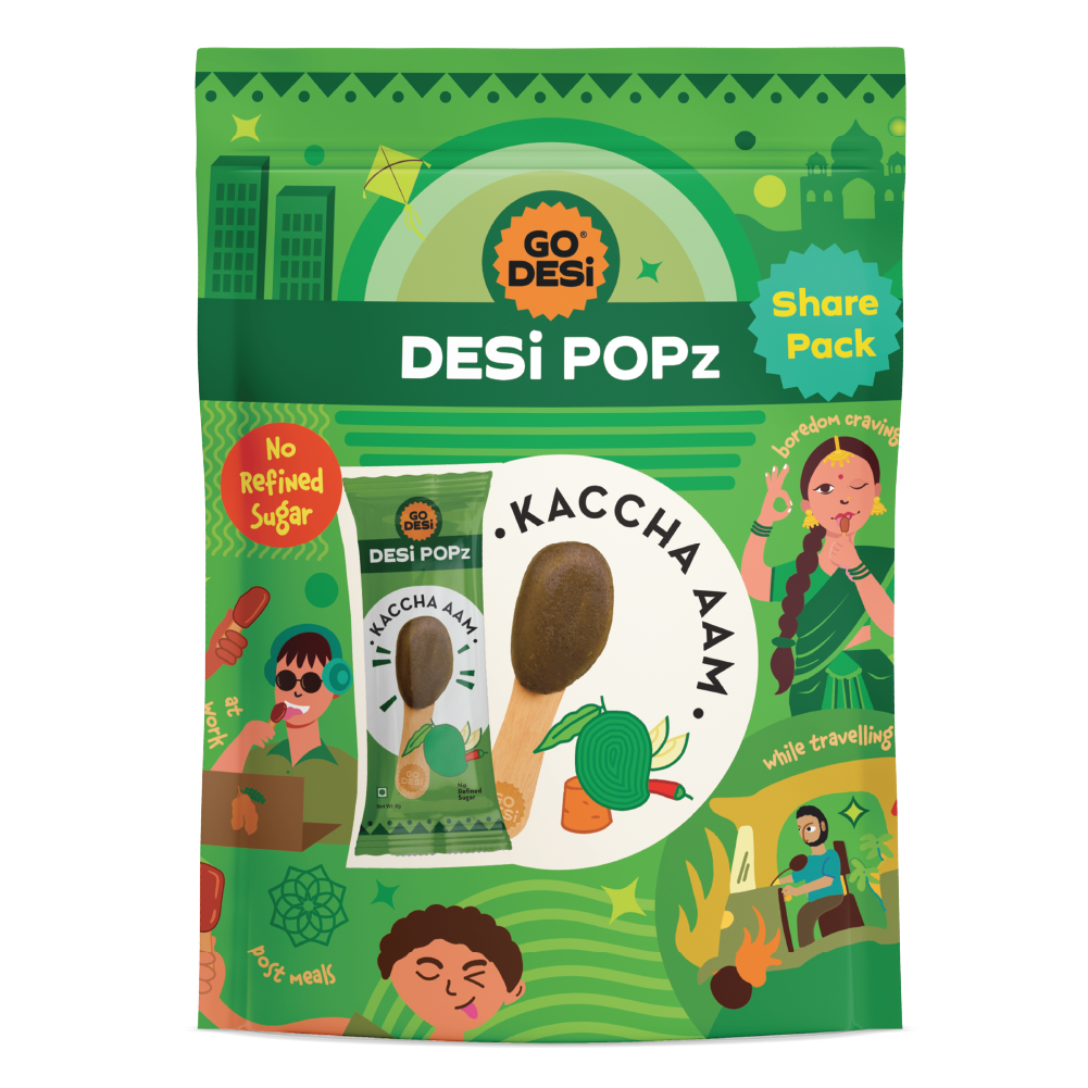DESi Popz Kaccha Aam | Made with Jaggery | Pack of 8